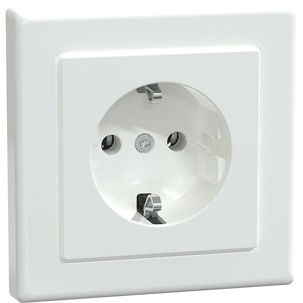Merten SCHUKO-Steckdose aws/gl volle Abdeckplatte MEG2301-1425